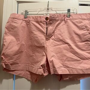 old navy pink chino shorts, 5” inseam, size 16.